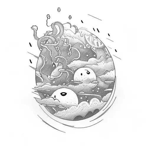 Small Line Work Bottle With Storm Inside