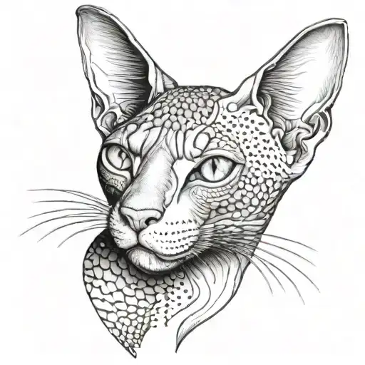 Sphynx Cat With Open Mouth