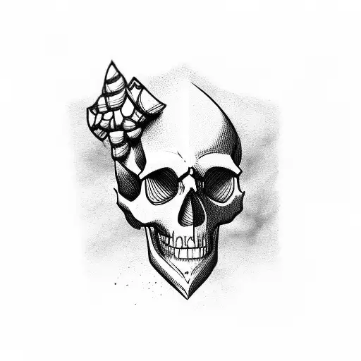 Skull With Breeze Pro In Mouth With Top Hat