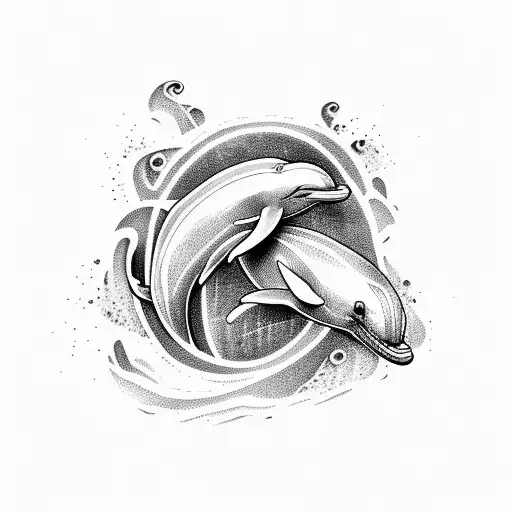 Dolphin In A Wave