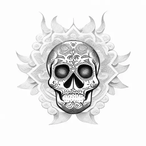 Realistic Sugar Skull