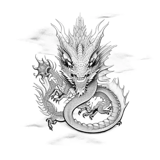 Dragon Wrapped Around Arm