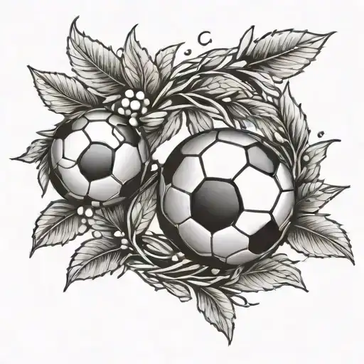 A Laurel Wreath With Soccer Balls Instead Of Leaves