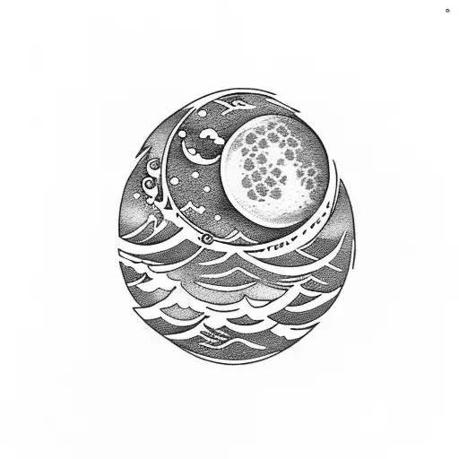 Moon And Beach For Chest