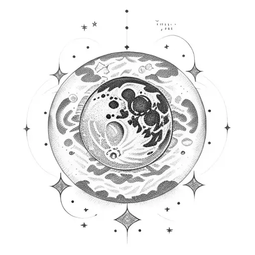 Moon Saturn Lavender Stars