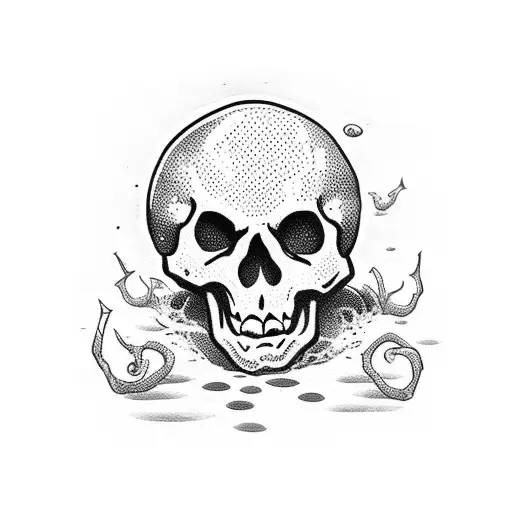 Skeleton Pirate Dancing In A Puddle