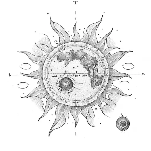 A Sun With A Simple Map Inside