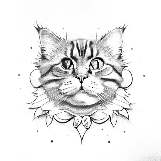 Maincoon Cat Sit On Moon