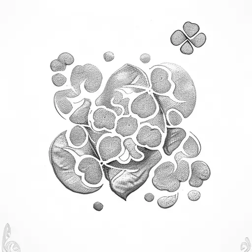 Solid Black 4 Leaf Clover