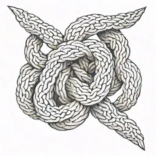 Sailor's Knot With Balearic Islands Coordinates As A Hidden Message