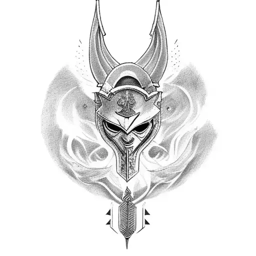 Design A Tattoo Featuring A Fierce Warrior Battling A Cigarette