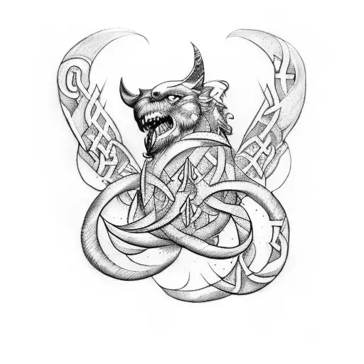 Create A Tattoo Design Inspired By The Concept Of Self-love Using Norse Mythology Alphabet