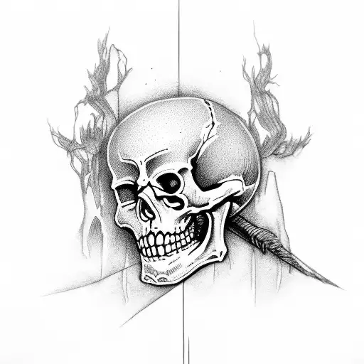 Skeleton Arms Above The Knee Going Down And Around