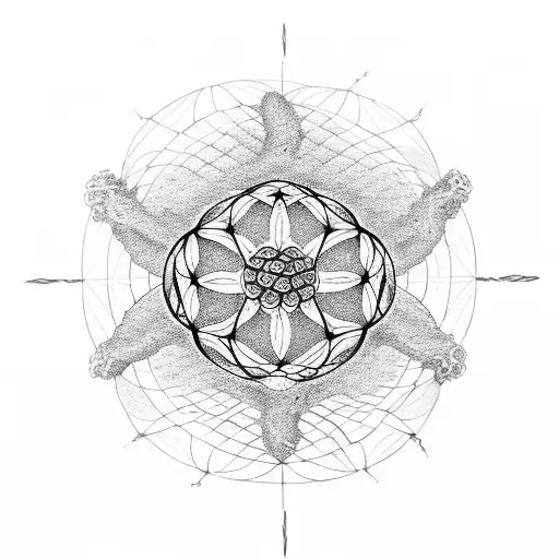 3 Dna Strands Turning Into Flower Of Life