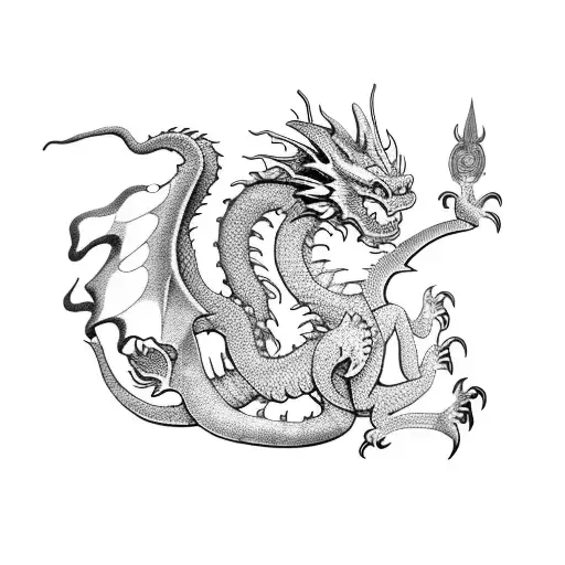 Dragon With Nails