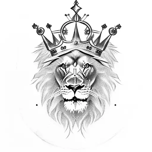 Lion With Gun And Crown