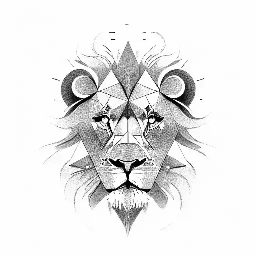 Geometric 3D Shading Lion