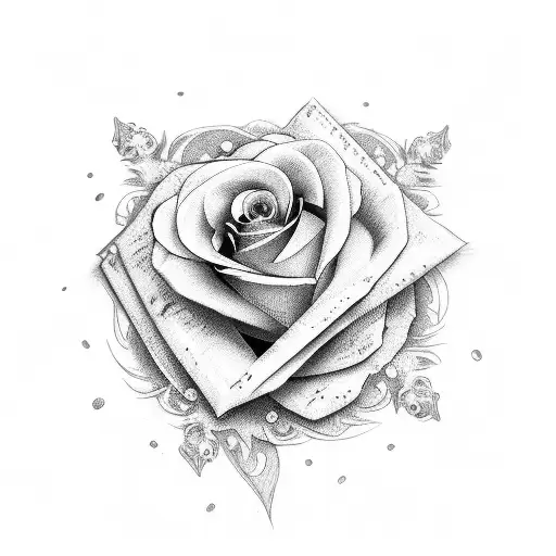 Seventeen In Roman Numerals And Roses