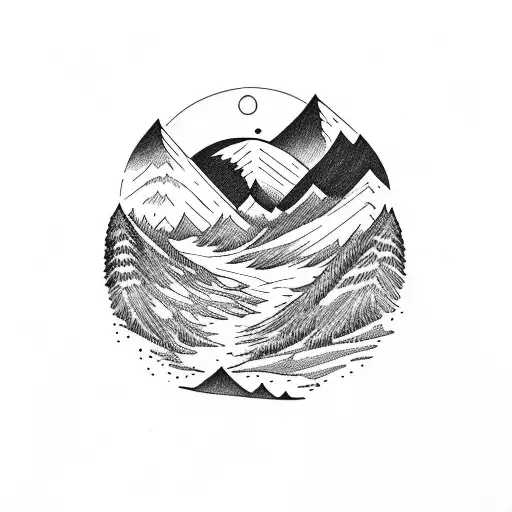 Mountain Scene With Skidriver