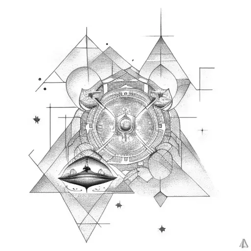 Celestial Cityscape With Floating Stars And A Start Line