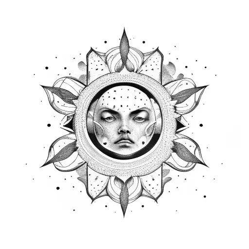 Stars Moon Sun Bright Color