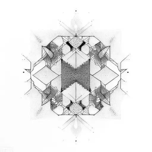 Geometric Pattern Fragmented Abstract