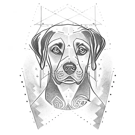 Illuminati With Black Labrador