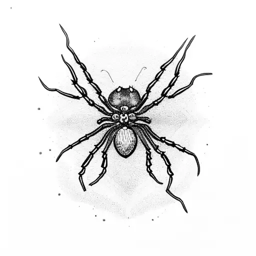 Spider Realistic Whit Butterfly