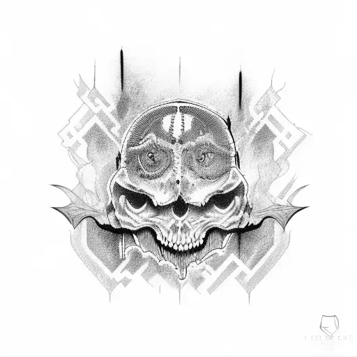 Good And Bad With Scary Tattoo For Shoulder