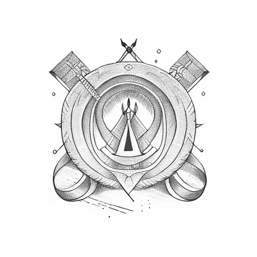 Harp And Bow And Arrow