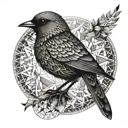 A Bird Made Up Of Intricate Geometric Star Patterns