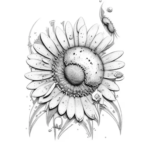 Roman Gladiator Watering Daisy Garden