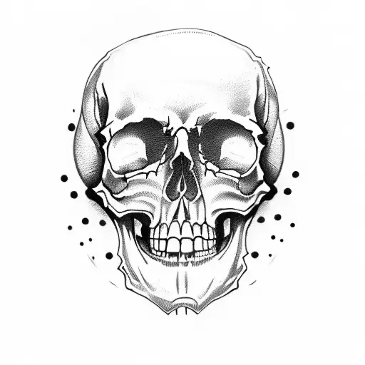 Memento Mori With Skull And Motocross