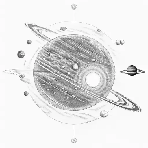 Solar System With Sun In Middle