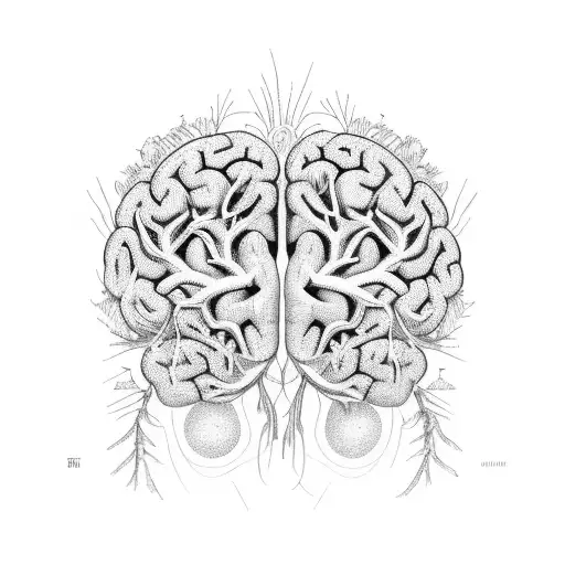 An Intricate Brain Made Up Of African Wildlife And Plants
