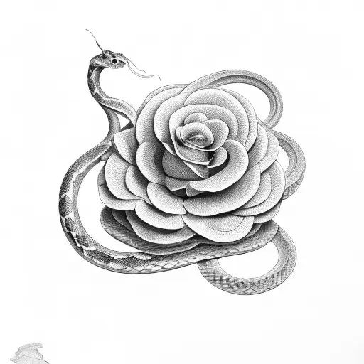 A Snake Eating A Flower Inspired By Voltaire's Candide