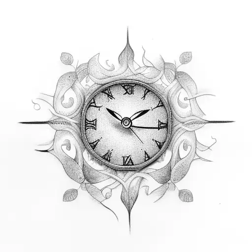 Vines With A Clock In The Middle