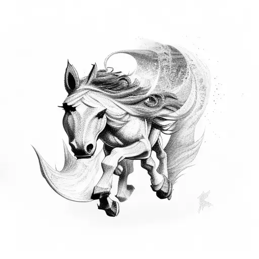 The Kiger Mustang Running Up The Hill