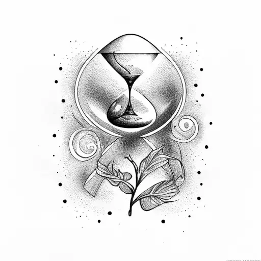 Hourglass With Plant