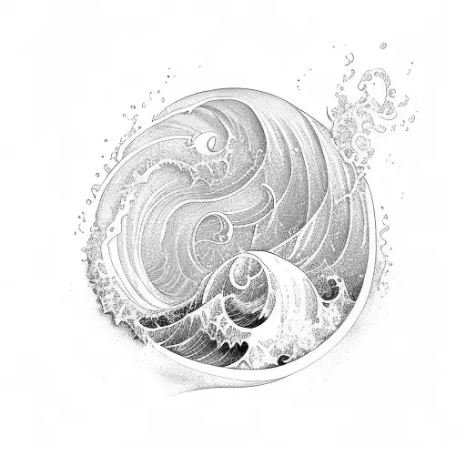 Ocean Wave With Letter S And G