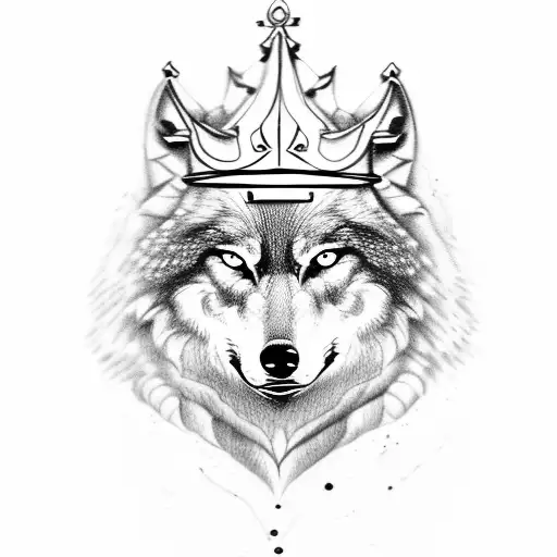 Wolf With Crown
