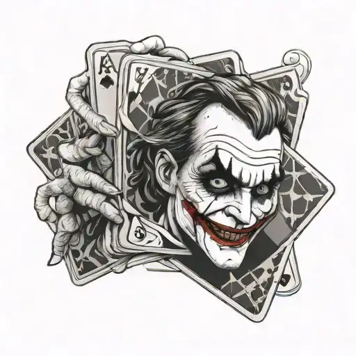 Joker Holding Cards