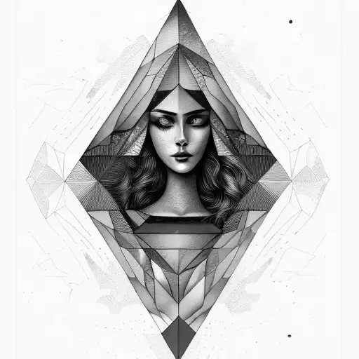 A Prism With A Beautiful Face In It In 2D That Symbolizes The Beauty Of Life