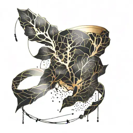 Create A Tattoo Design Of A Bracelet Made Entirely Of Intricate Kintsugi Patterns