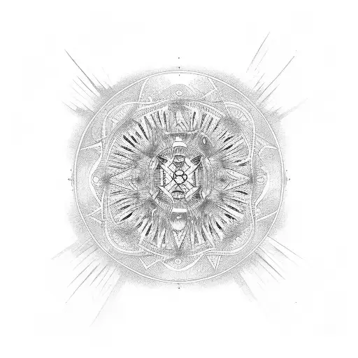 Being Here And Now Mindfulness Symbol Inside Joseph Campbell Circle