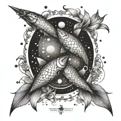 A Balance Between Chaos And Calmness Holds Back With Pisces Background