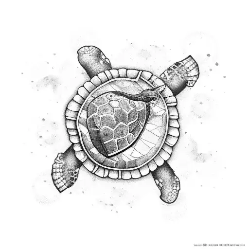 Turtle With Navy Electrician Vector Globe Logo As Shell Pattern