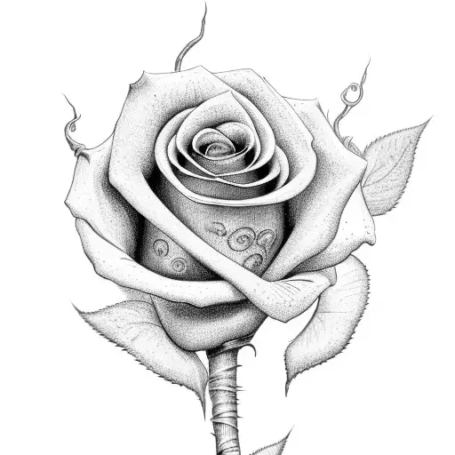 A Rose With Long Stem That Has Font Over It That Says The Rise That Grew From The Concrete