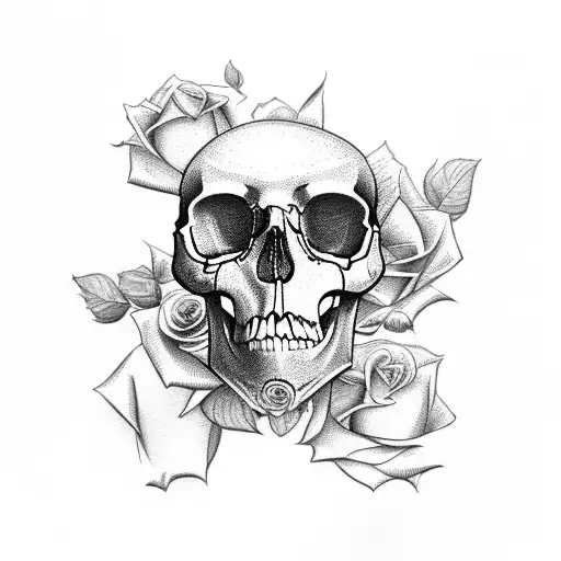 Rose In The Shape Of A Skull