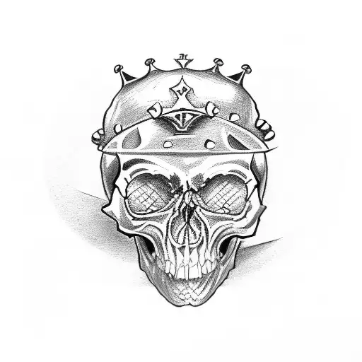 Split Skull With Crown